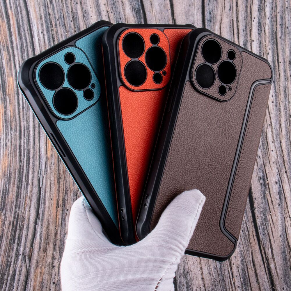Wallet Phone Case Leather Magnetic Samsung Galaxy S23 Ultra Brown Color