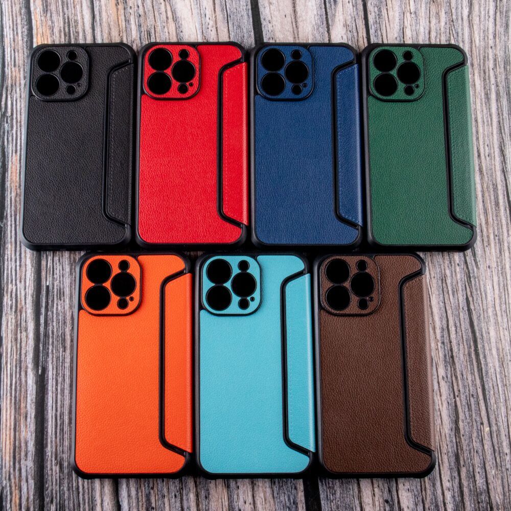 Wallet Phone Case Leather Magnetic Samsung Galaxy S23 Brown Color