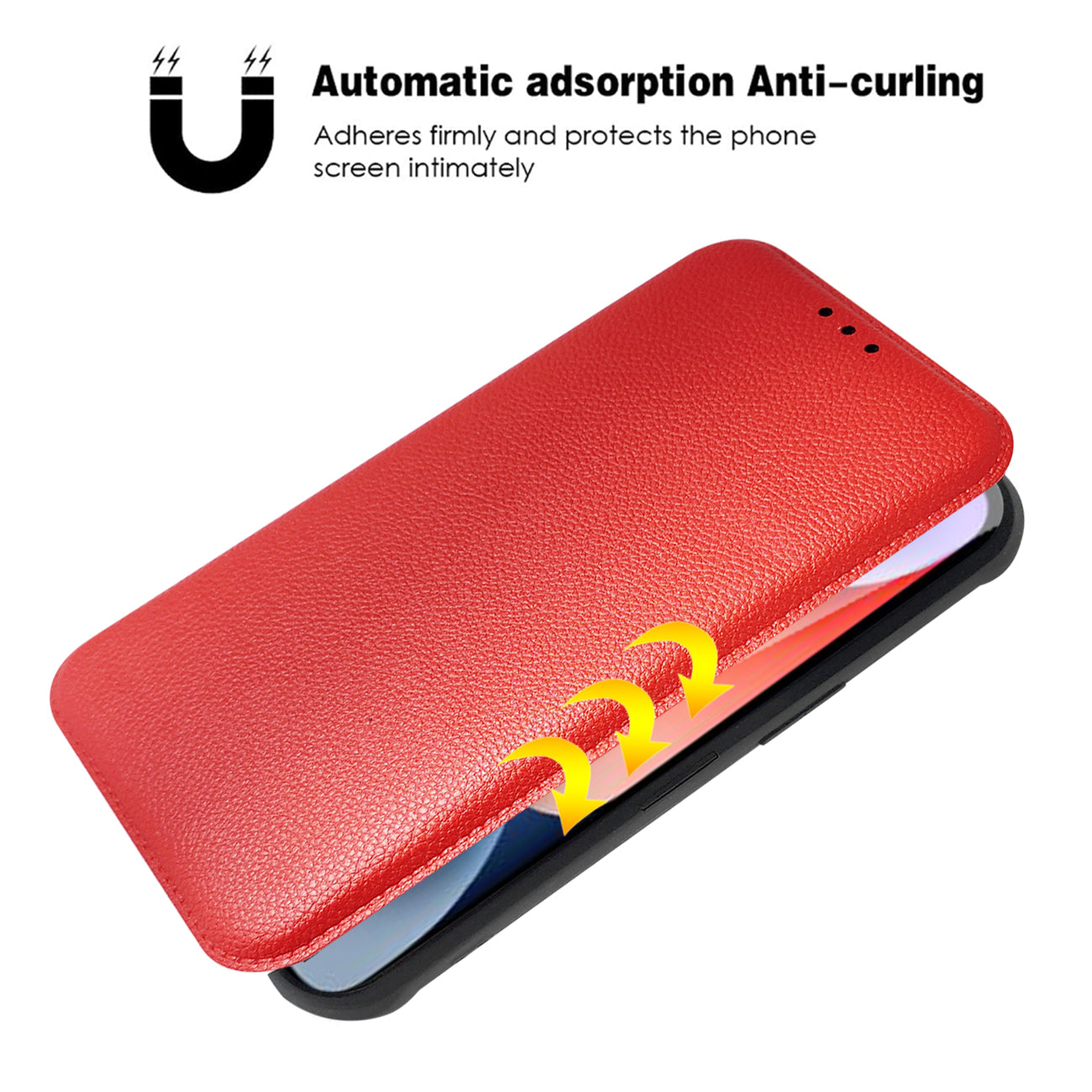 Wallet Phone Case Leather Magnetic Apple iPhone 14 Plus Red Color