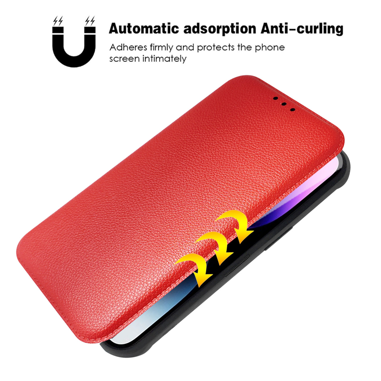 Wallet Phone Case Leather Magnetic Apple iPhone 14 Pro Max Red Color