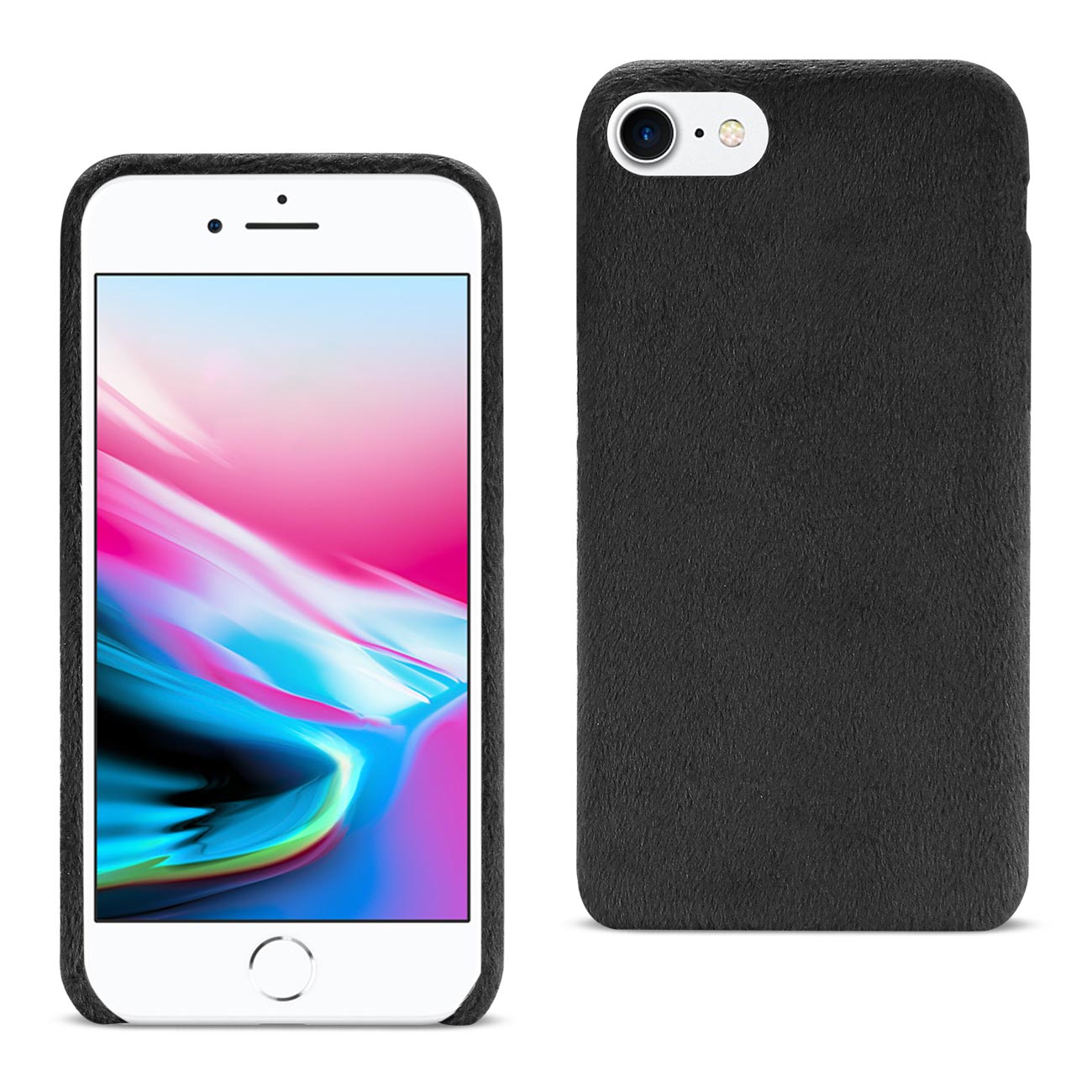 Case TPU Soft Fuzzy Fur iPhone 7/8/SE2 Black Color