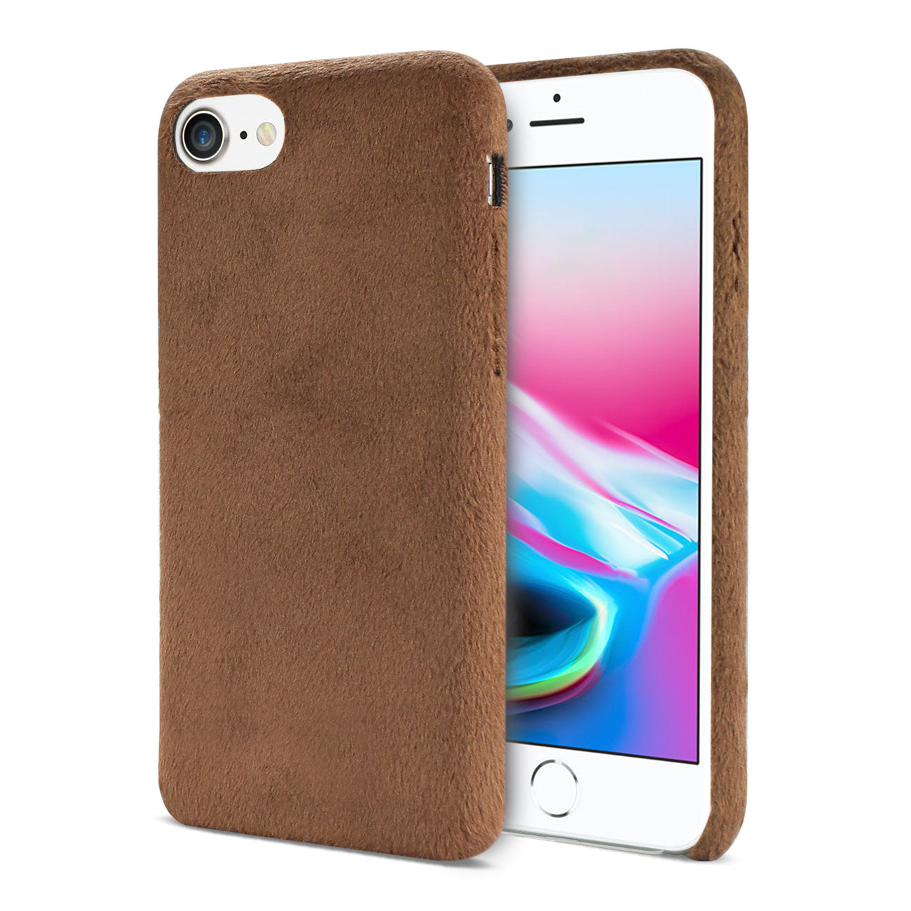 Case TPU Soft Fuzzy Fur iPhone 7/8/SE2 Brown Color