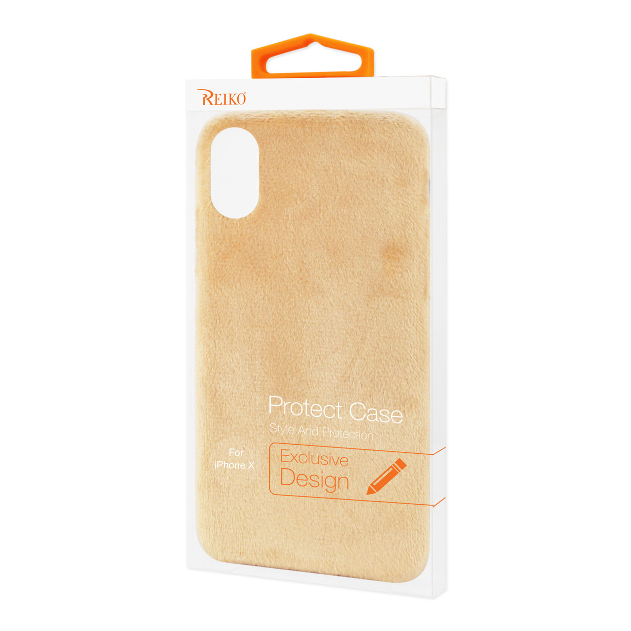 iPhone X/iPhone XS Fuzzy Fur Soft TPU Case In Camel