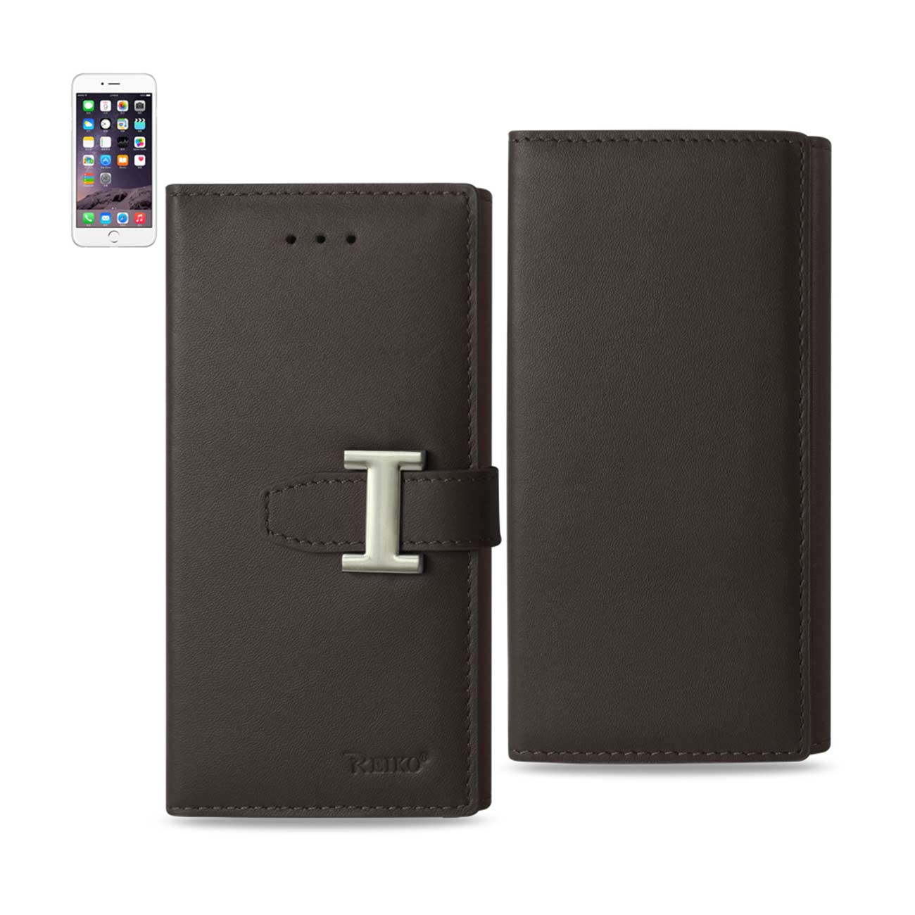 iPhone 6 Plus Genuine Leather Rfid Wallet Case In Umber