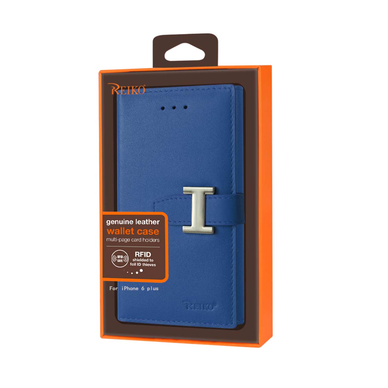 iPhone 6 Plus Genuine Leather Rfid Wallet Case In Ultramarine