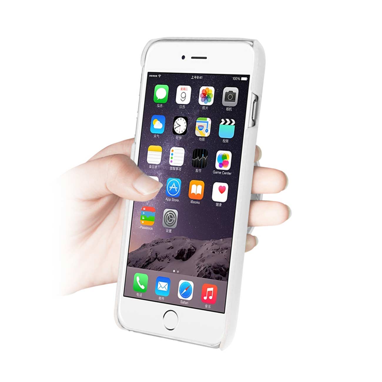 Case Genuine Leather Hand Strap iPhone 6 Plus Ivory Color