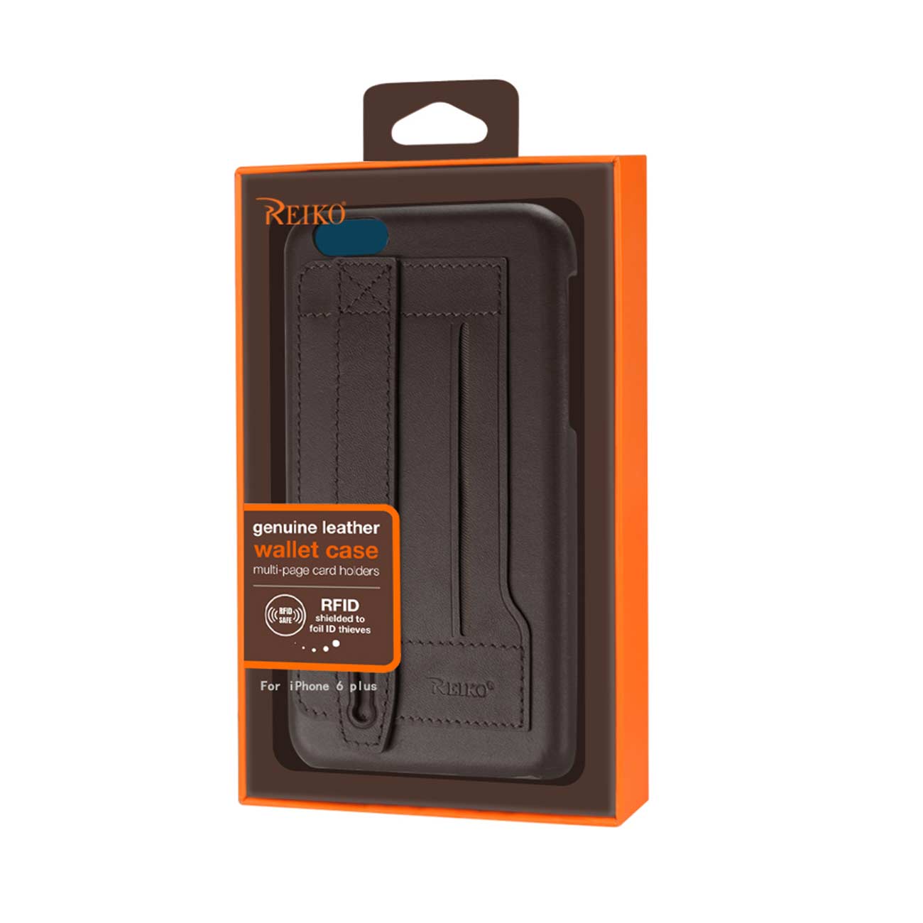 iPhone 6 Plus Genuine Leather Hand Strap Case In Umber