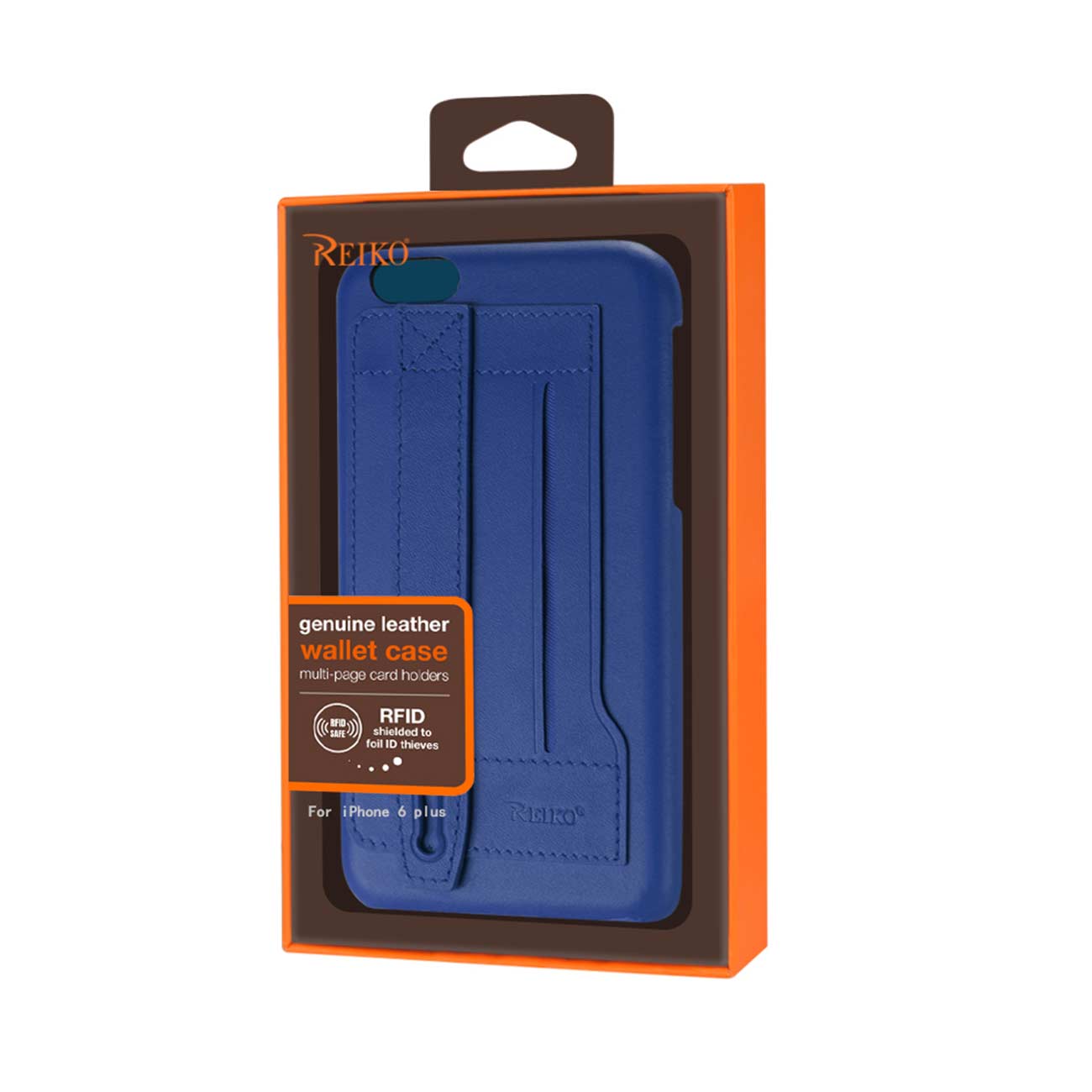 iPhone 6 Plus Genuine Leather Hand Strap Case In Ultramarine