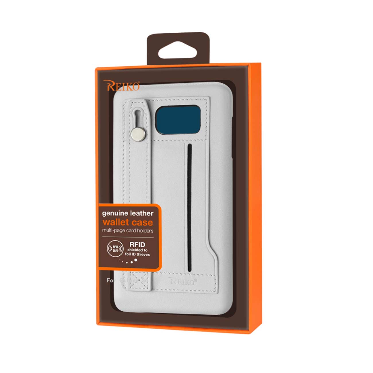 Case Genuine Leather Hand Strap Samsung Galaxy S6 Ivory Color