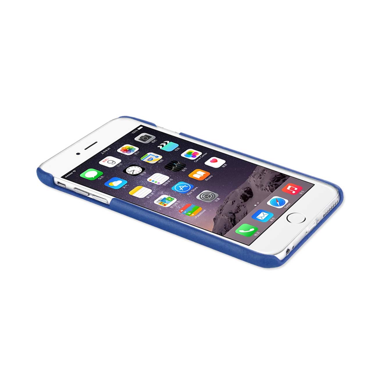 Case Protection Genuine Leather RFID Key Holder iPhone 6 Plus Ultramarine Color