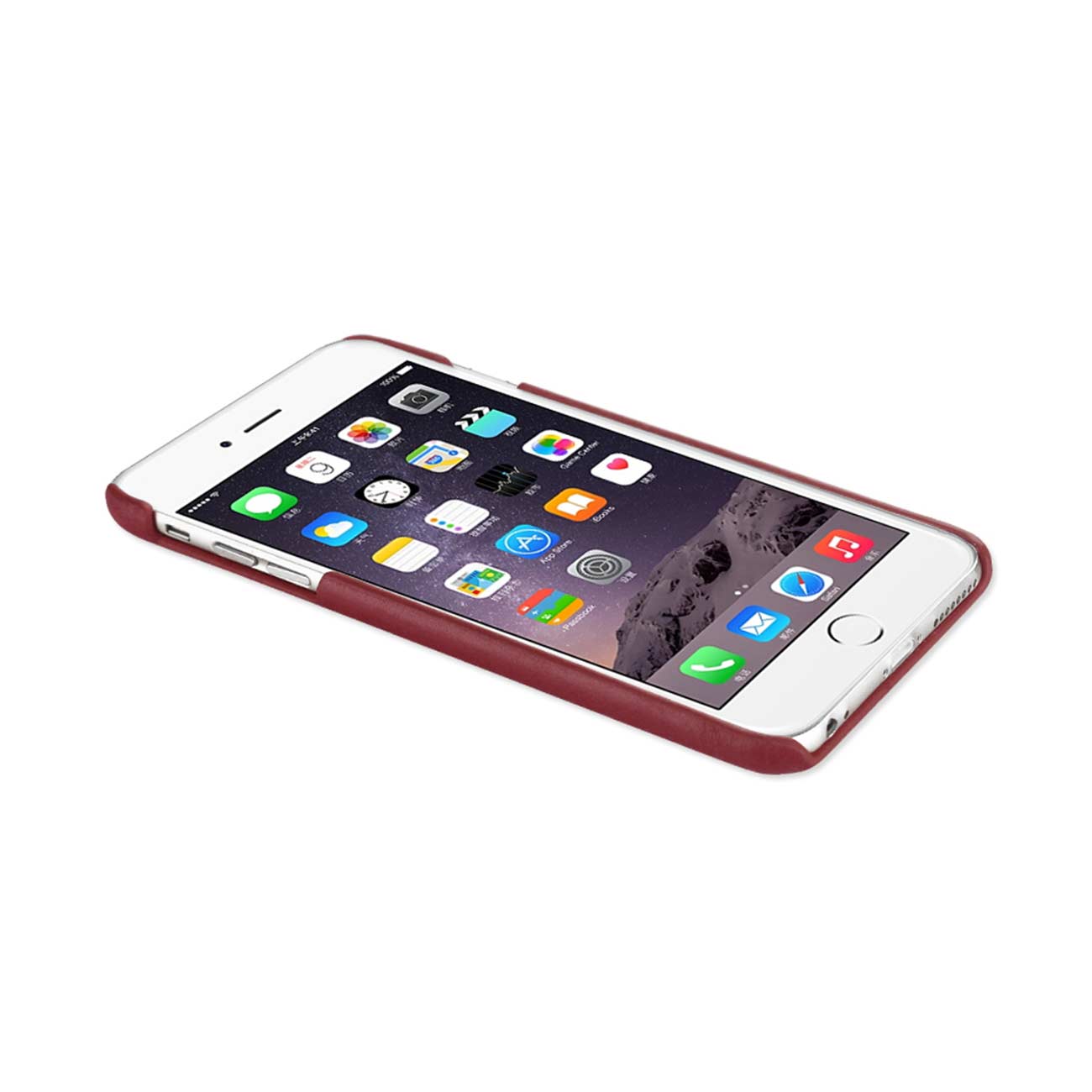 Case Protection Genuine Leather RFID Key Holder iPhone 6 Burgundy Color