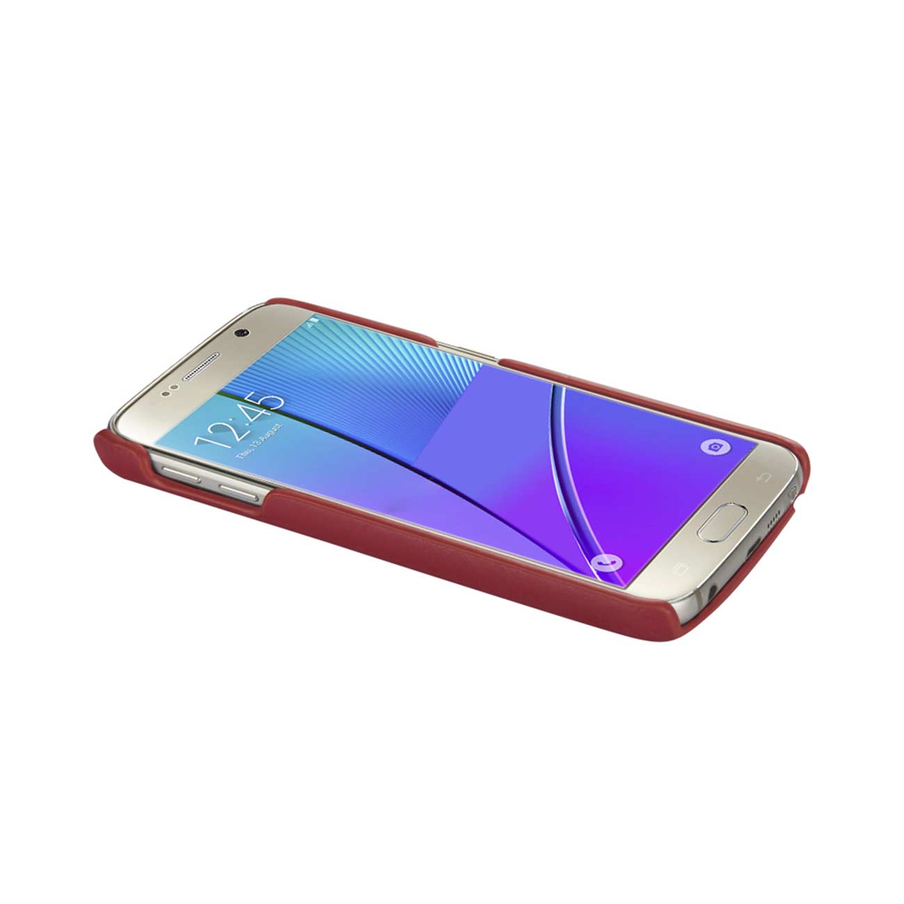 Samsung Galaxy Note 5 Rfid Genuine Leather Case Protection And Key Holder In Burgundy