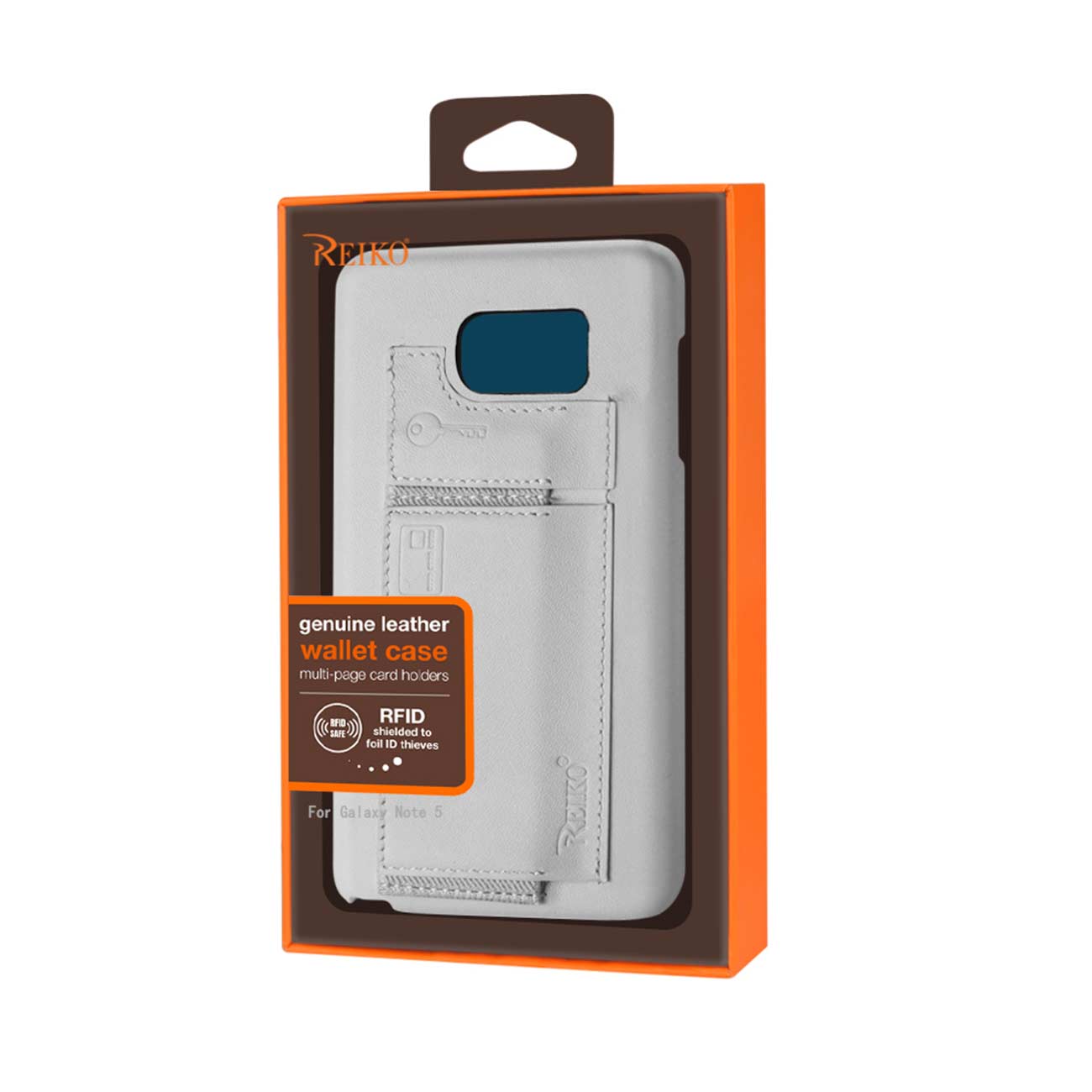 Samsung Galaxy Note 5 Rfid Genuine Leather Case Protection And Key Holder In Ivory