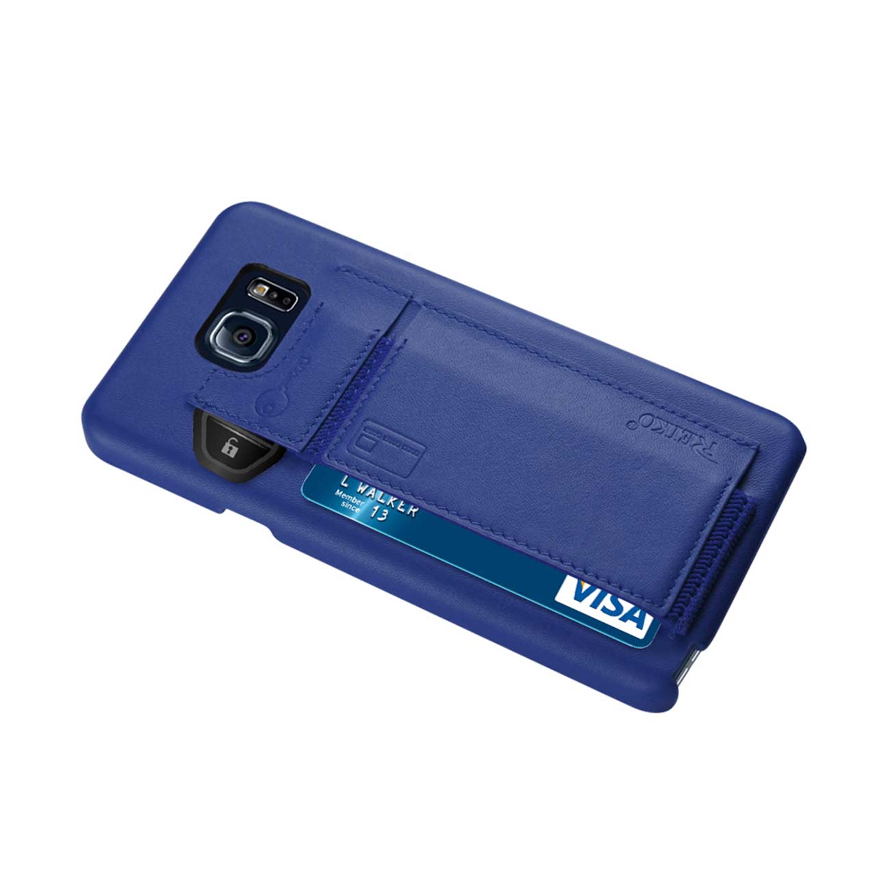Samsung Galaxy Note 5 Rfid Genuine Leather Case Protection And Key Holder In Ultramarine