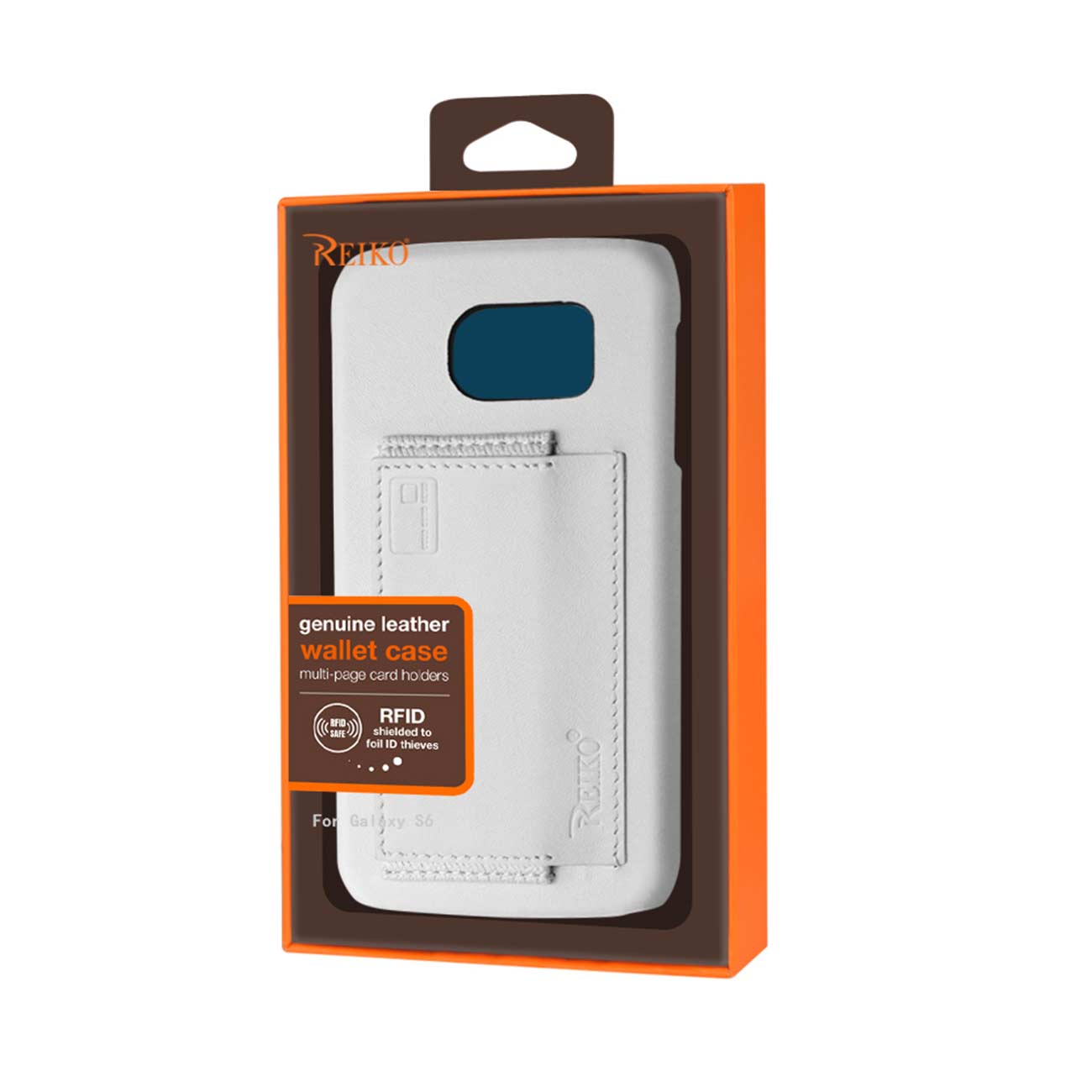 Samsung Galaxy S6 Rfid Genuine Leather Case Protection And Key Holder In Ivory
