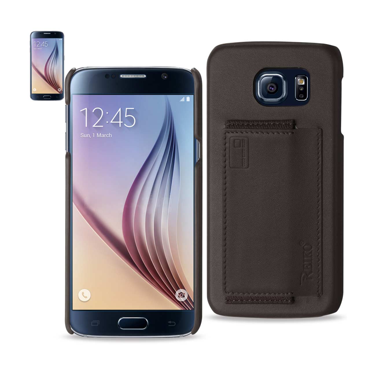 Samsung Galaxy S6 Rfid Genuine Leather Case Protection And Key Holder In Umber