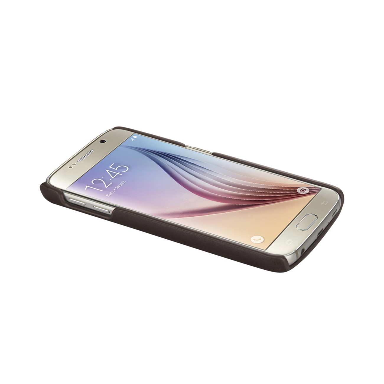 Samsung Galaxy S6 Rfid Genuine Leather Case Protection And Key Holder In Umber