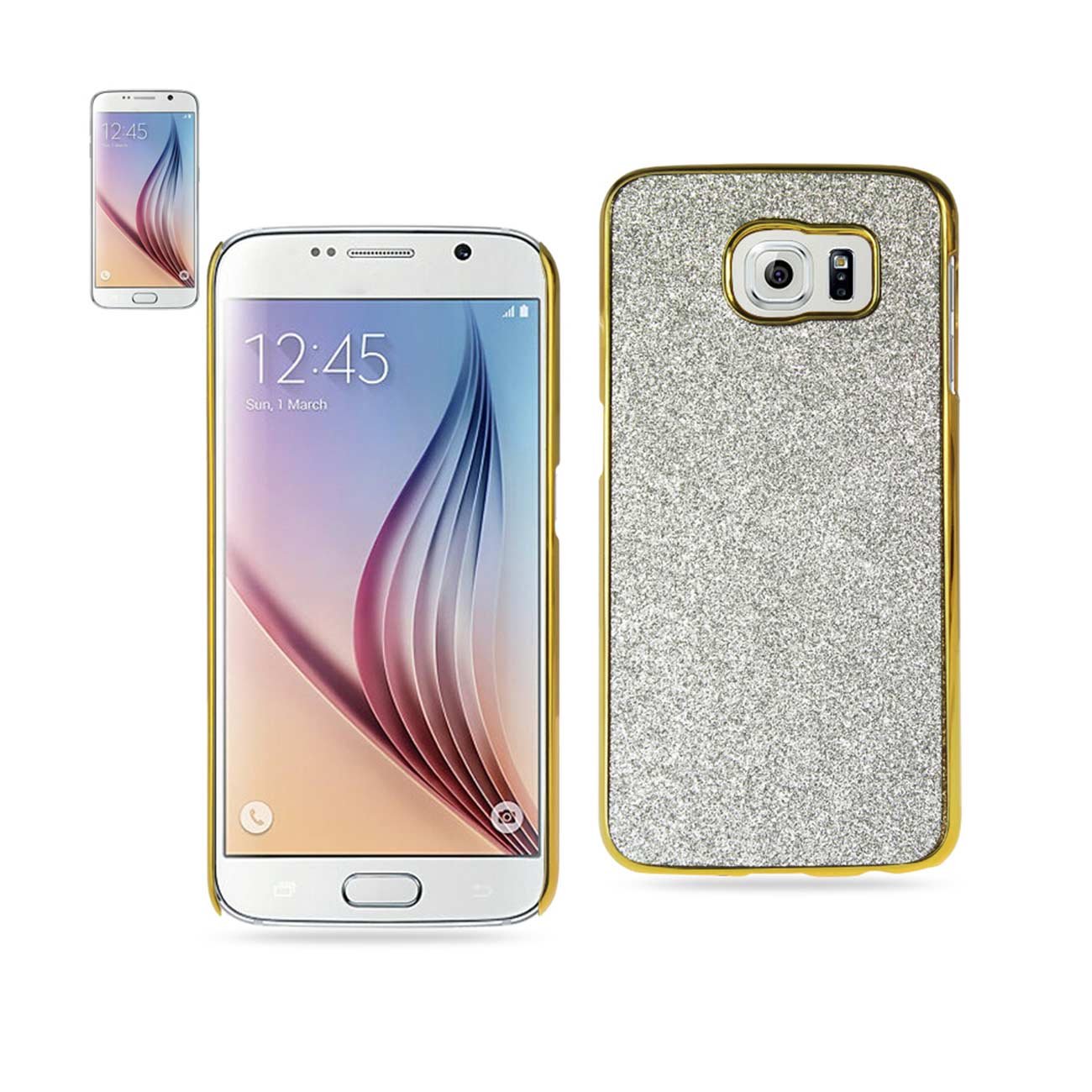Case Jewelry Slim Karat Glitter Samsung Galaxy S6 Silver Color