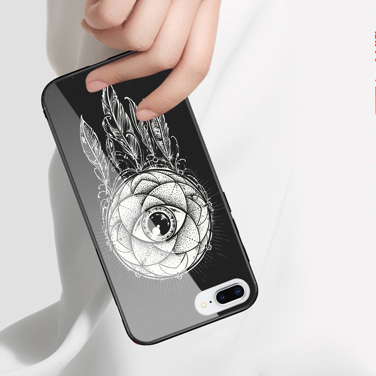 Case TPU Hard Glass Design iPhone 8 Plus