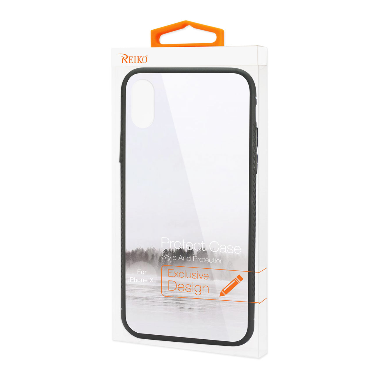 iPhone X/iPhone XS Hard Glass Design TPU Case With Lake Scene