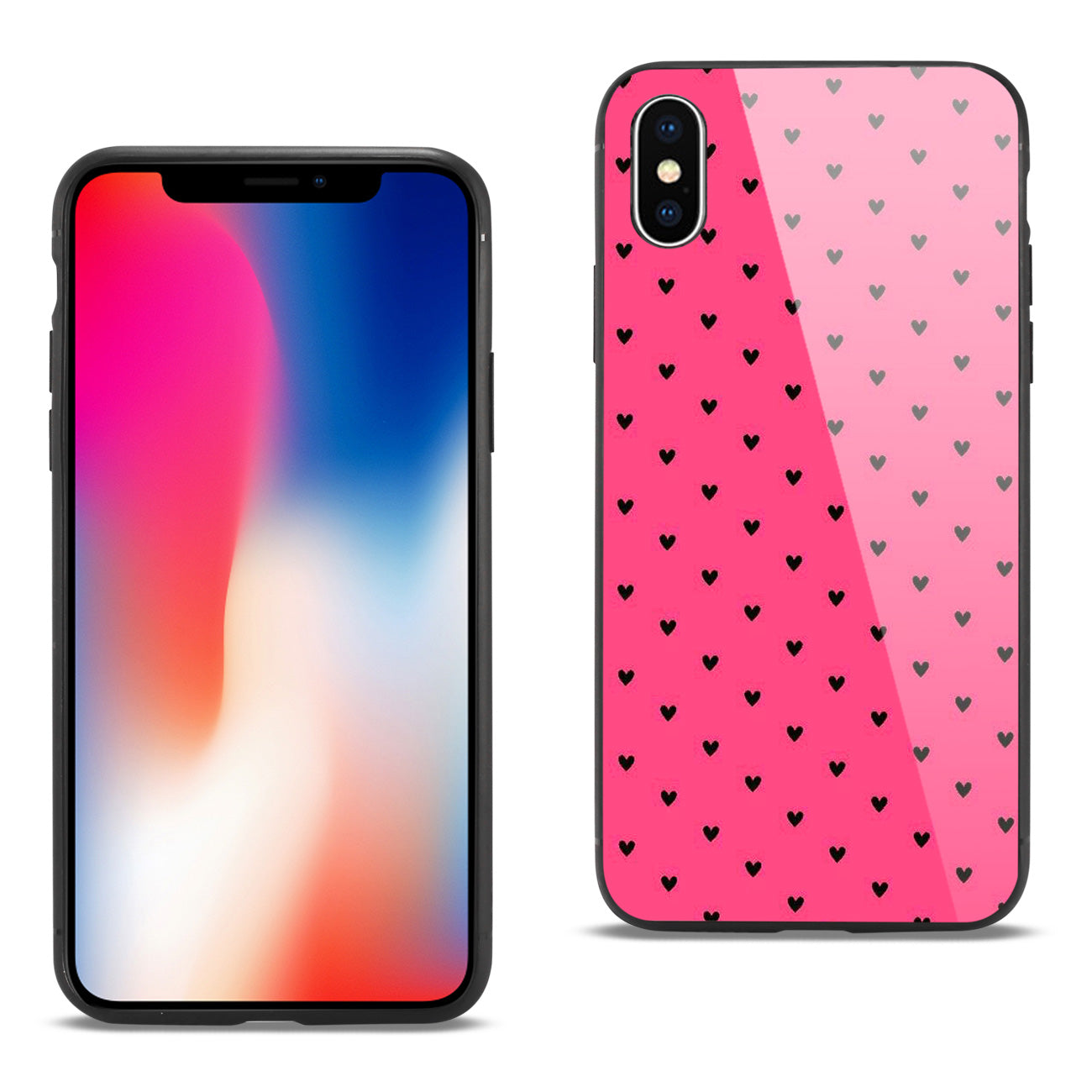 Case TPU Hard Glass Design iPhone X/XS