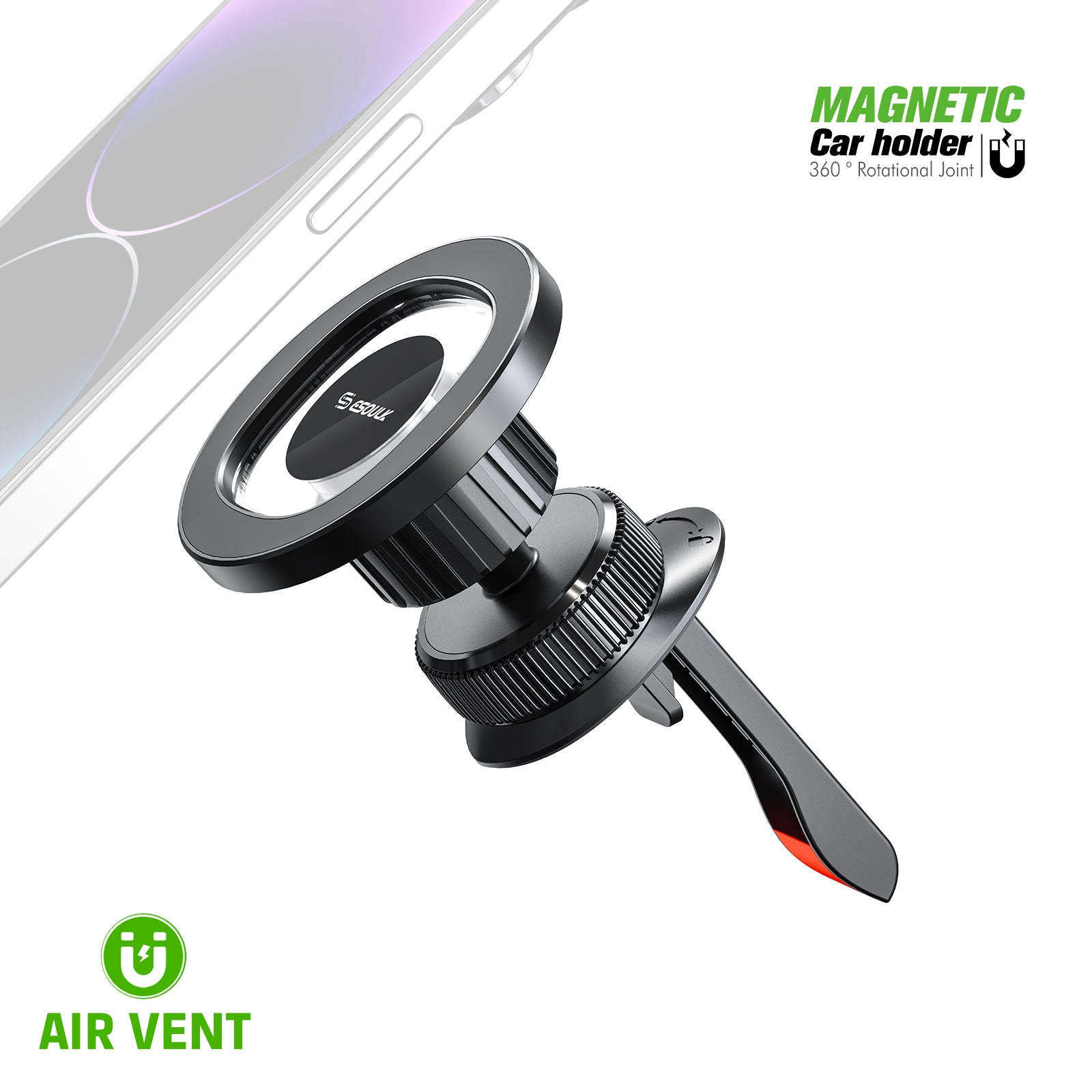 Air Vent Transparent Magnetic Car Holder