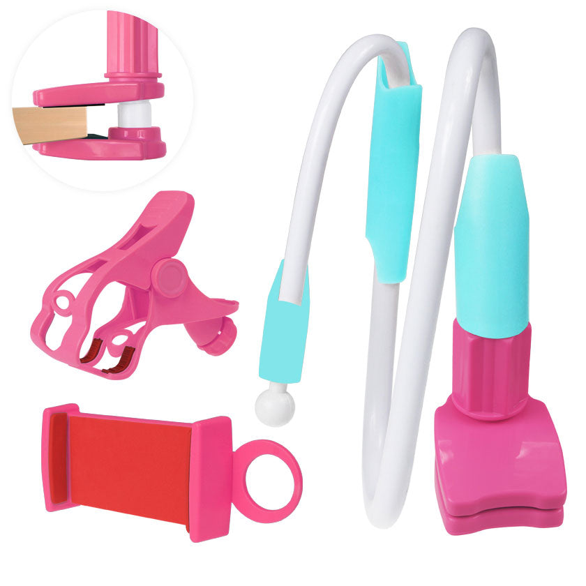 Universal Long Flexible Arms iPad / Tablet / Phone Holder In Pink