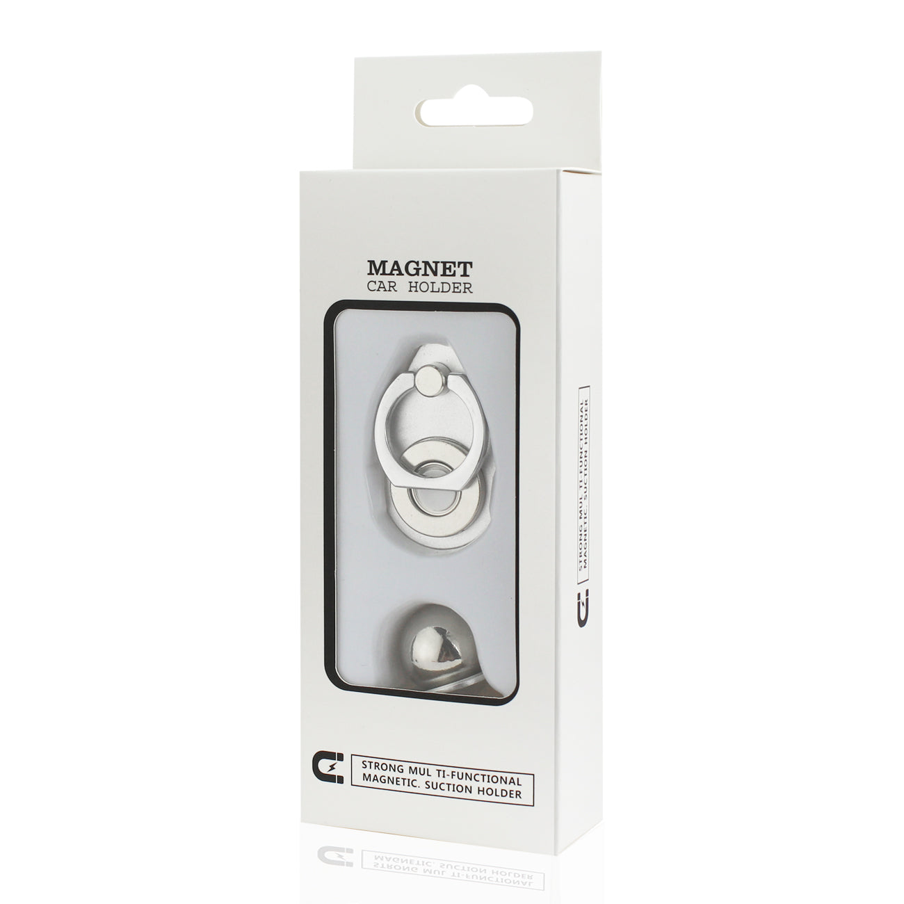 Car Holder Magnet 360 Degree Rotating Silver Color