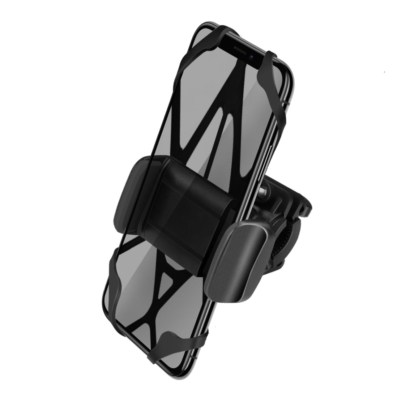 Reiko Universal Bicycle Phone Mount Adjustable Fits Cradle Clamp Handlebar Holder