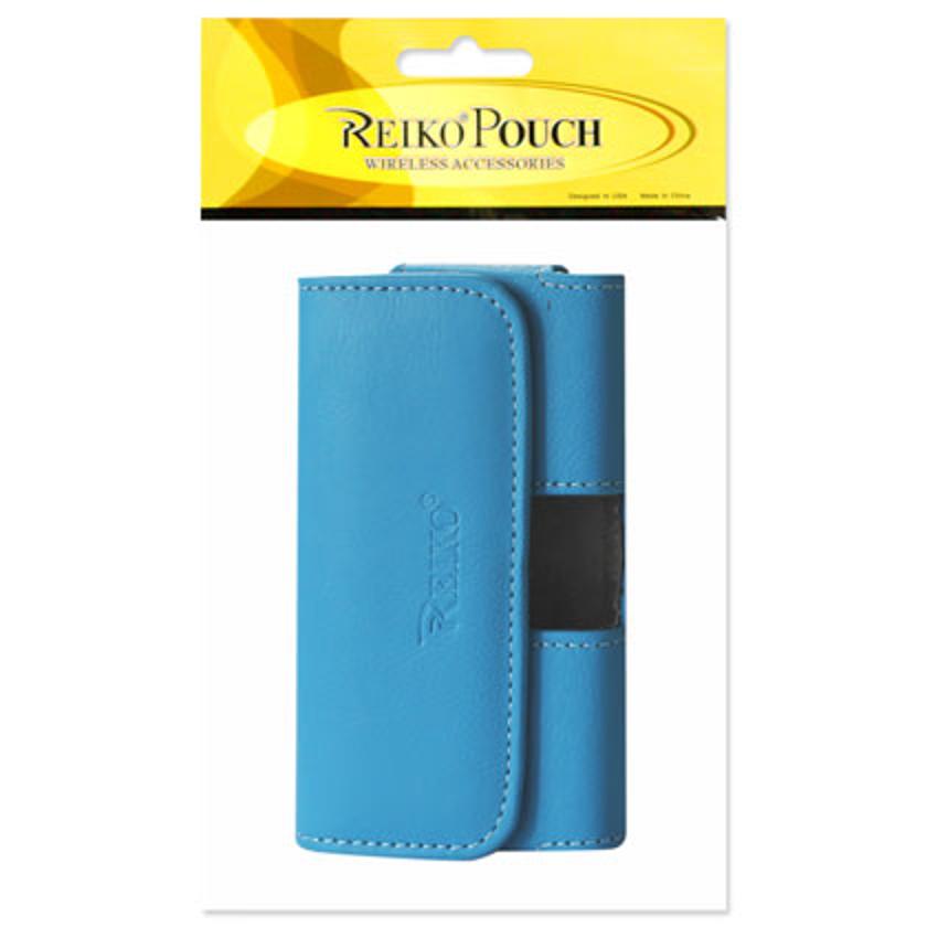 Pouch/ Phone Holster Leather Horizontal With Easy Take Out Blue Color