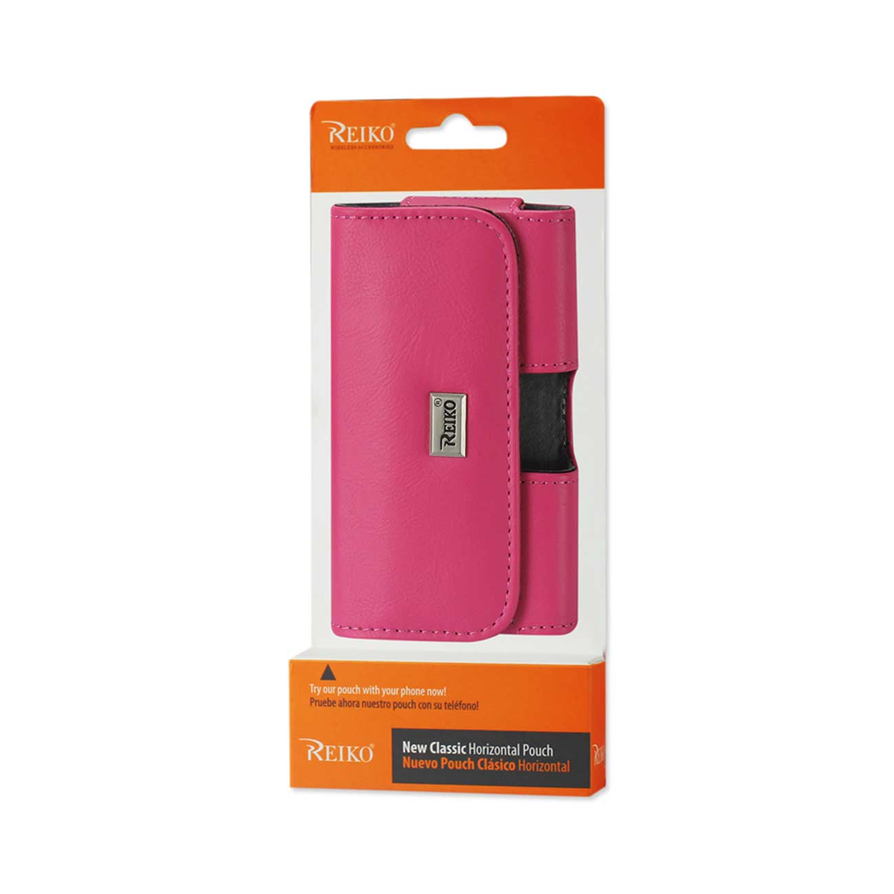 Pouch/ Phone Holster Leather Horizontal With Easy Take Out Hot Pink Color