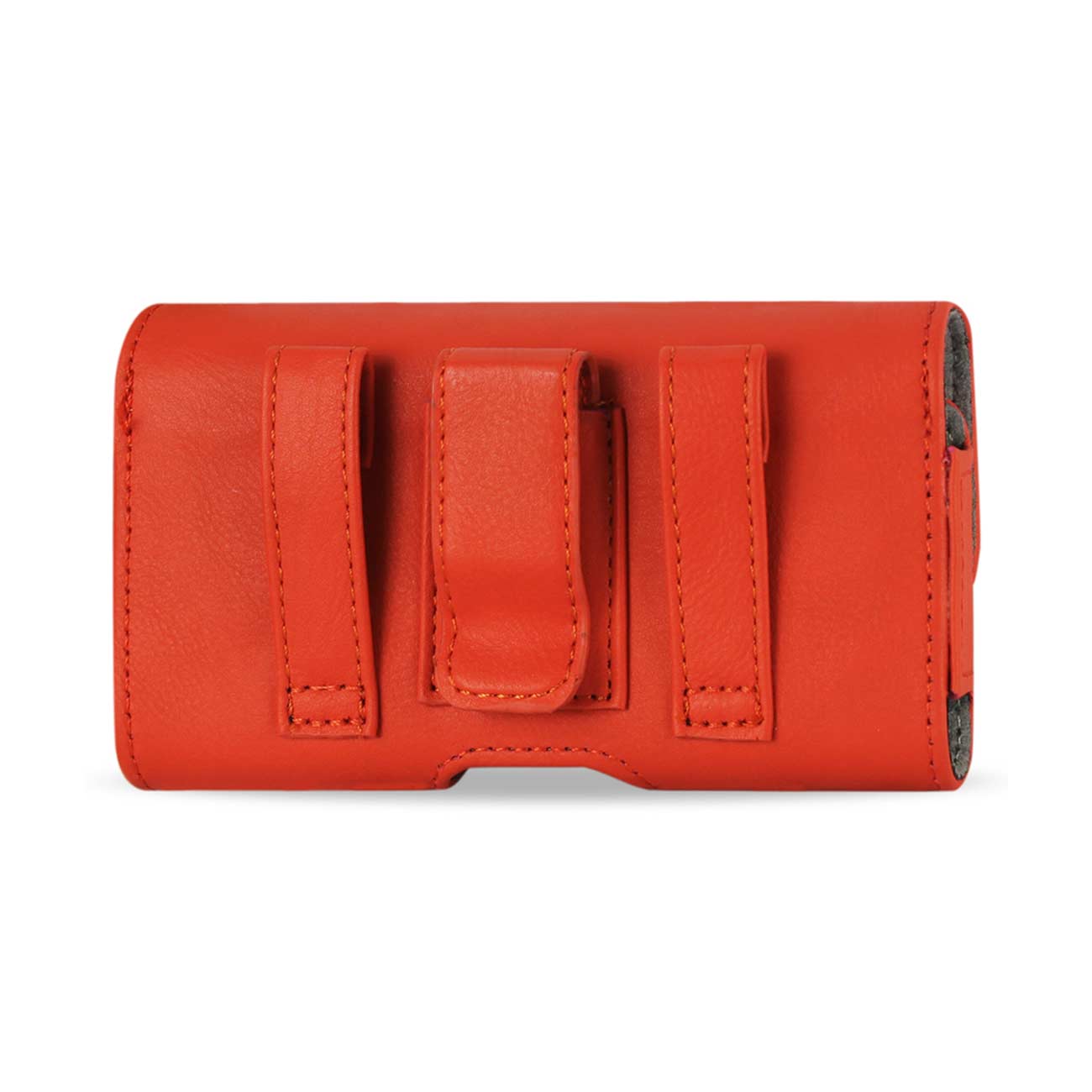 Pouch/Phone Holster Leather Horizontal With Easy Take Out Orange Color