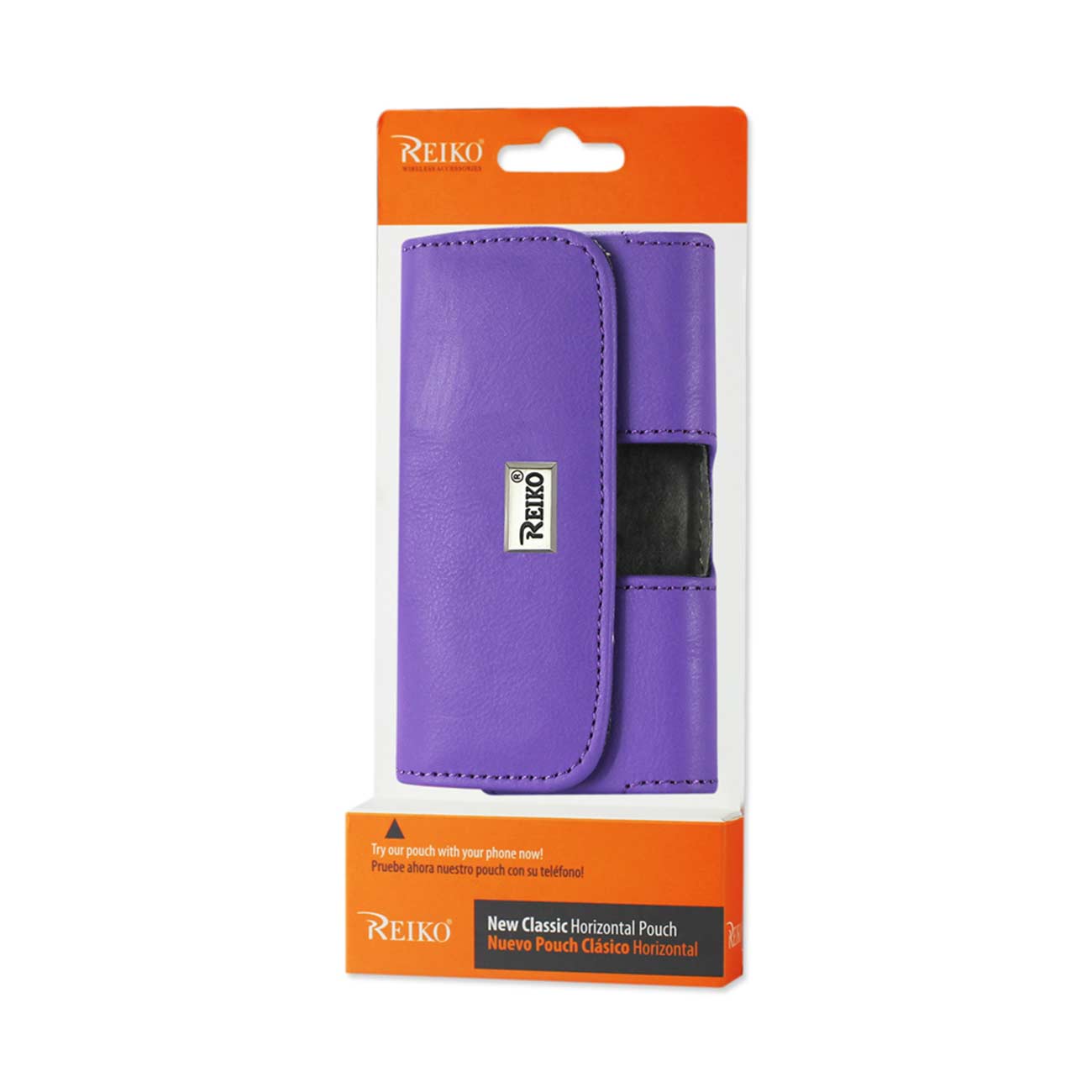 Pouch/ Phone Holster Leather Horizontal With Easy Take Out Purple Color