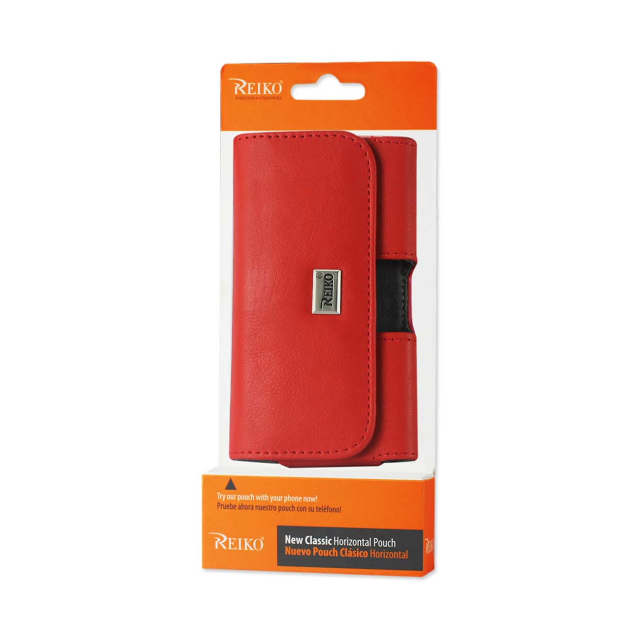 Pouch/Phone Holster Leather Horizontal With Easy Take Out Red Color
