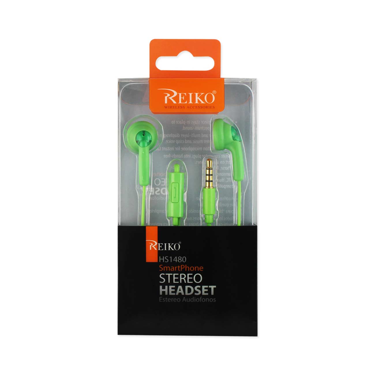 Headphones In Ear Earbuds With Mic Green Color