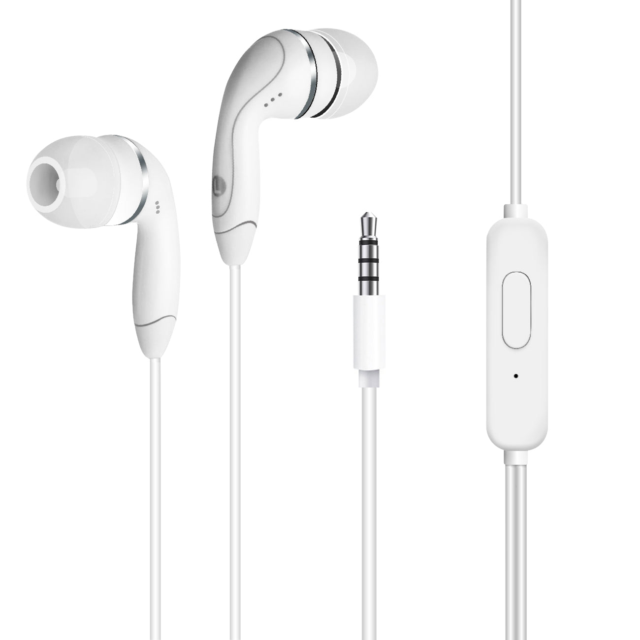 Headphones In-Ear With Mic Reiko White Color