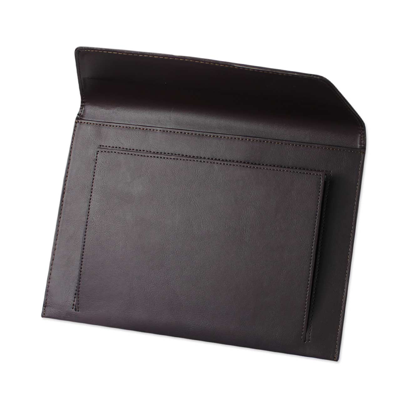 REIKO PREMIUM LEATHER CASE POUCH FOR 10.1INCHES IPADS AND TABLETS In BROWN