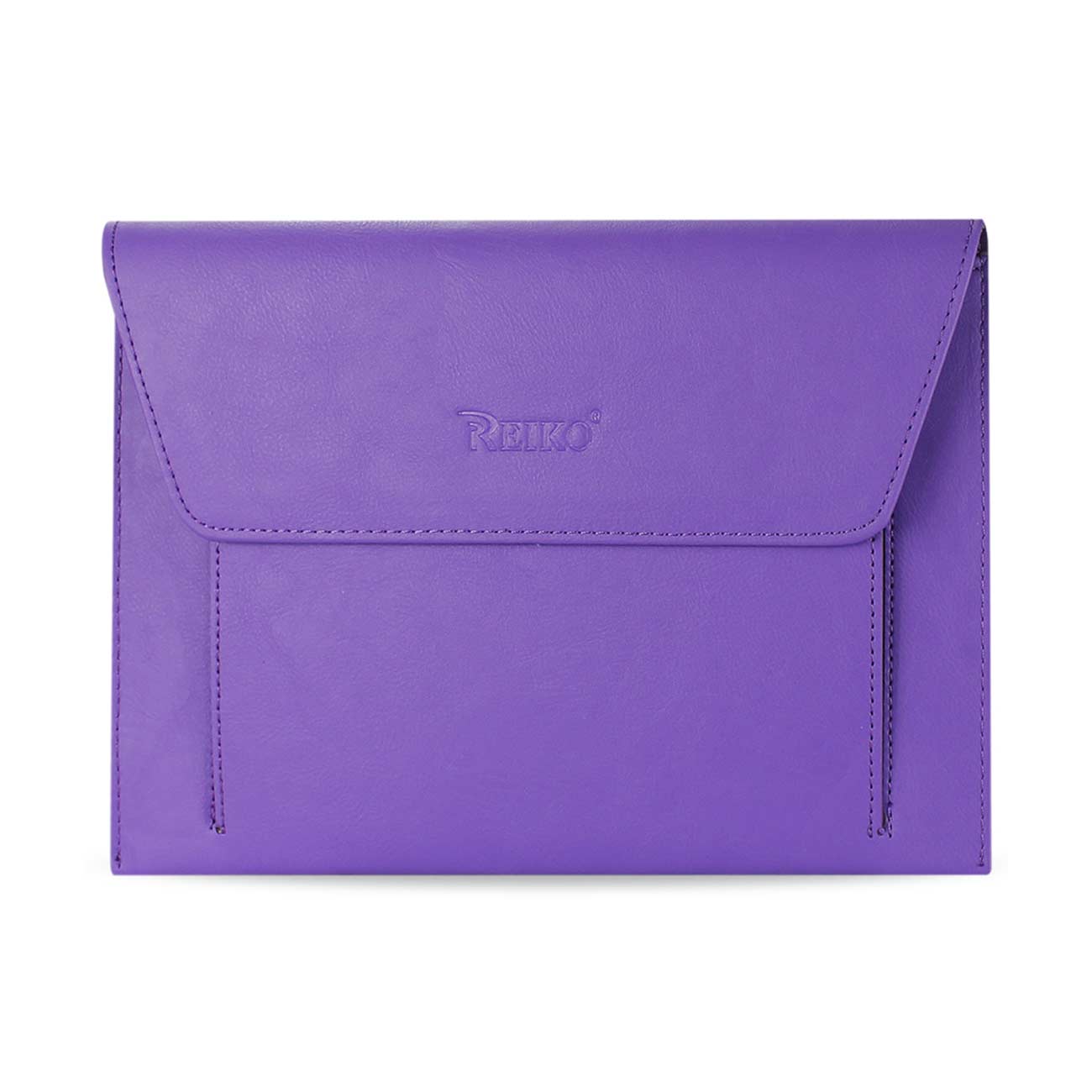 REIKO PREMIUM LEATHER CASE POUCH FOR 10.1INCHES IPADS AND TABLETS In PURPLE