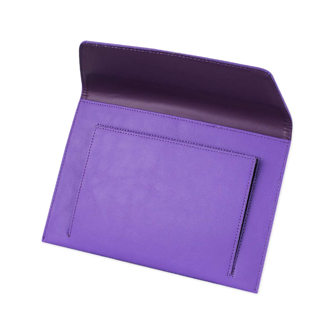 REIKO PREMIUM LEATHER CASE POUCH FOR 10.1INCHES IPADS AND TABLETS In PURPLE