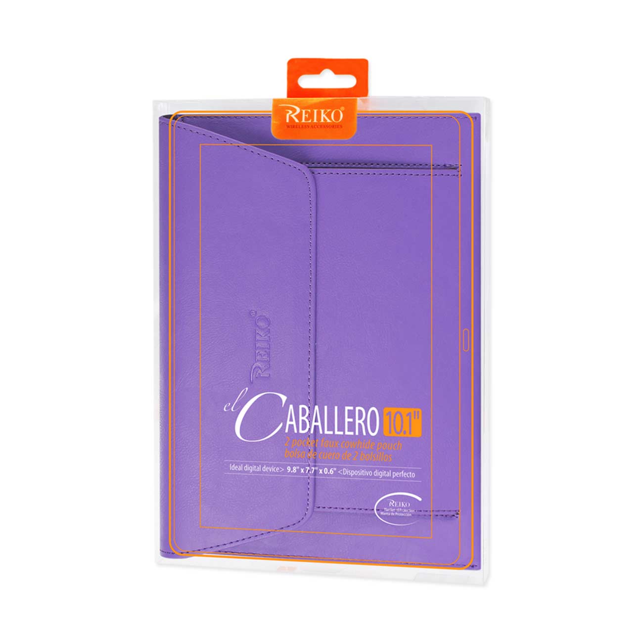 REIKO PREMIUM LEATHER CASE POUCH FOR 10.1INCHES IPADS AND TABLETS In PURPLE