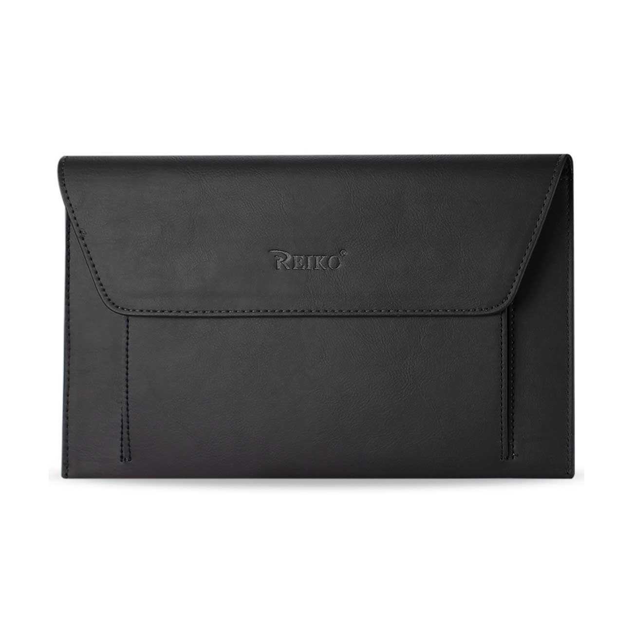 REIKO PREMIUM LEATHER CASE POUCH FOR 11.6INCHES IPADS AND TABLETS In BLACK