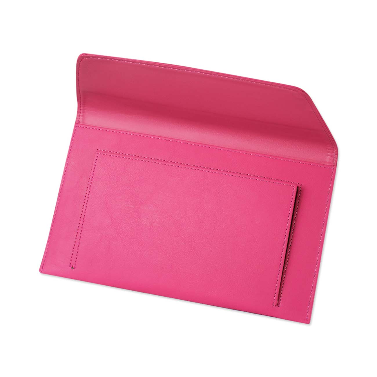 REIKO PREMIUM LEATHER CASE POUCH FOR 11.6INCHES IPADS AND TABLETS In HOT PINK