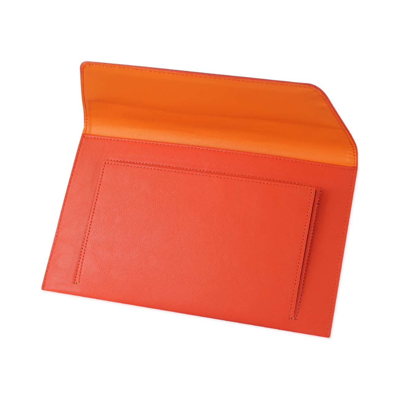 REIKO PREMIUM LEATHER CASE POUCH FOR 11.6INCHES IPADS AND TABLETS In ORANGE