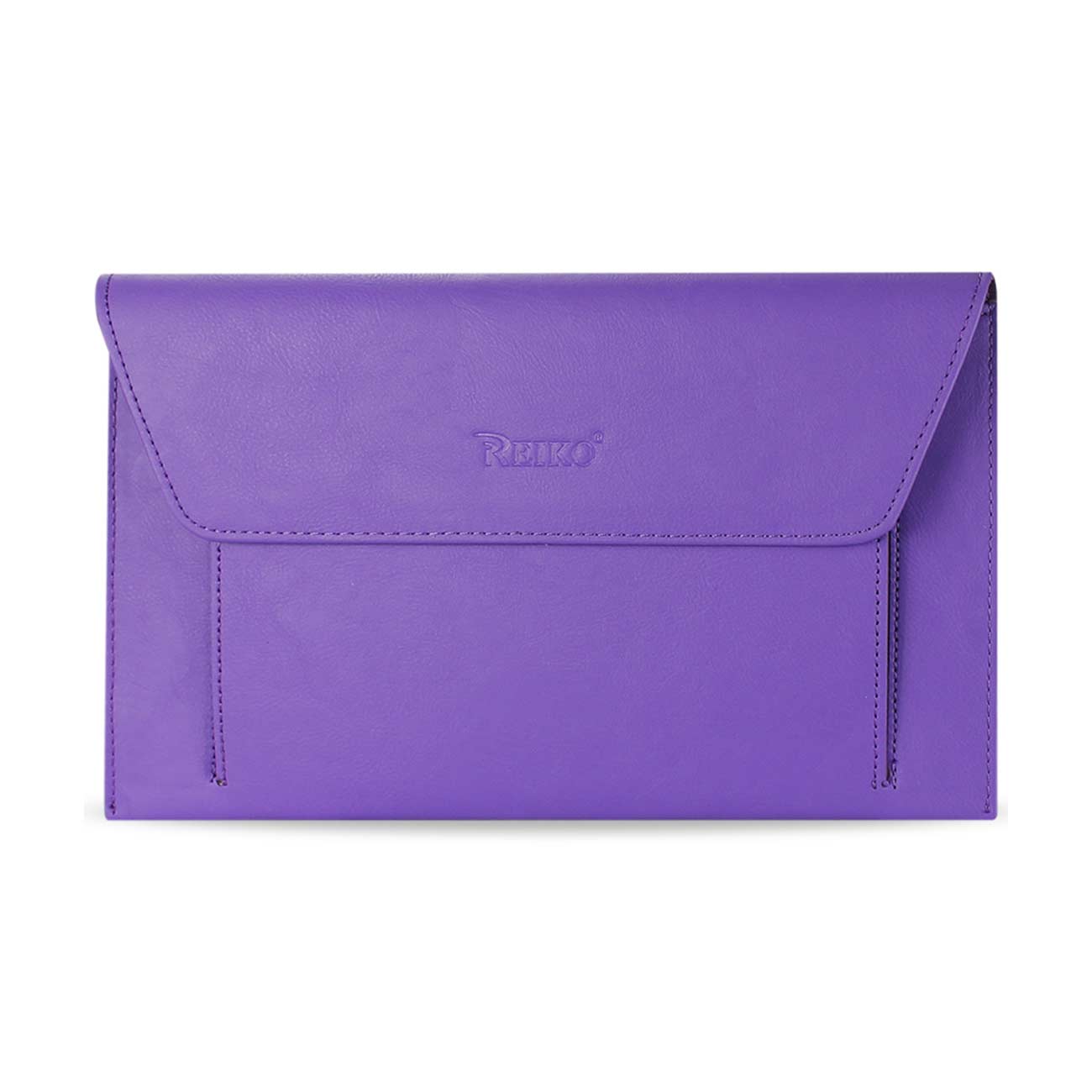 REIKO PREMIUM LEATHER CASE POUCH FOR 11.6INCHES IPADS AND TABLETS In PURPLE
