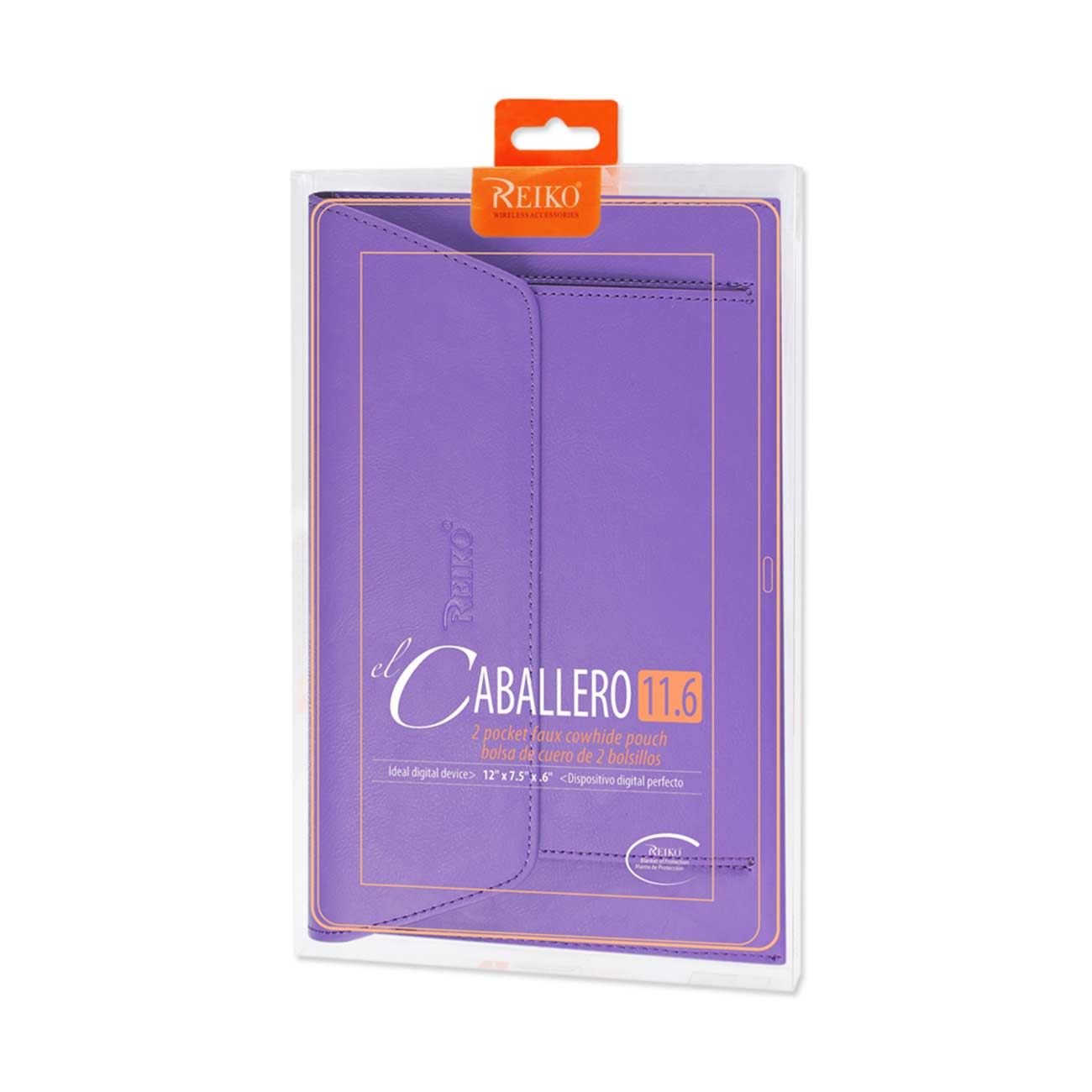 REIKO PREMIUM LEATHER CASE POUCH FOR 11.6INCHES IPADS AND TABLETS In PURPLE