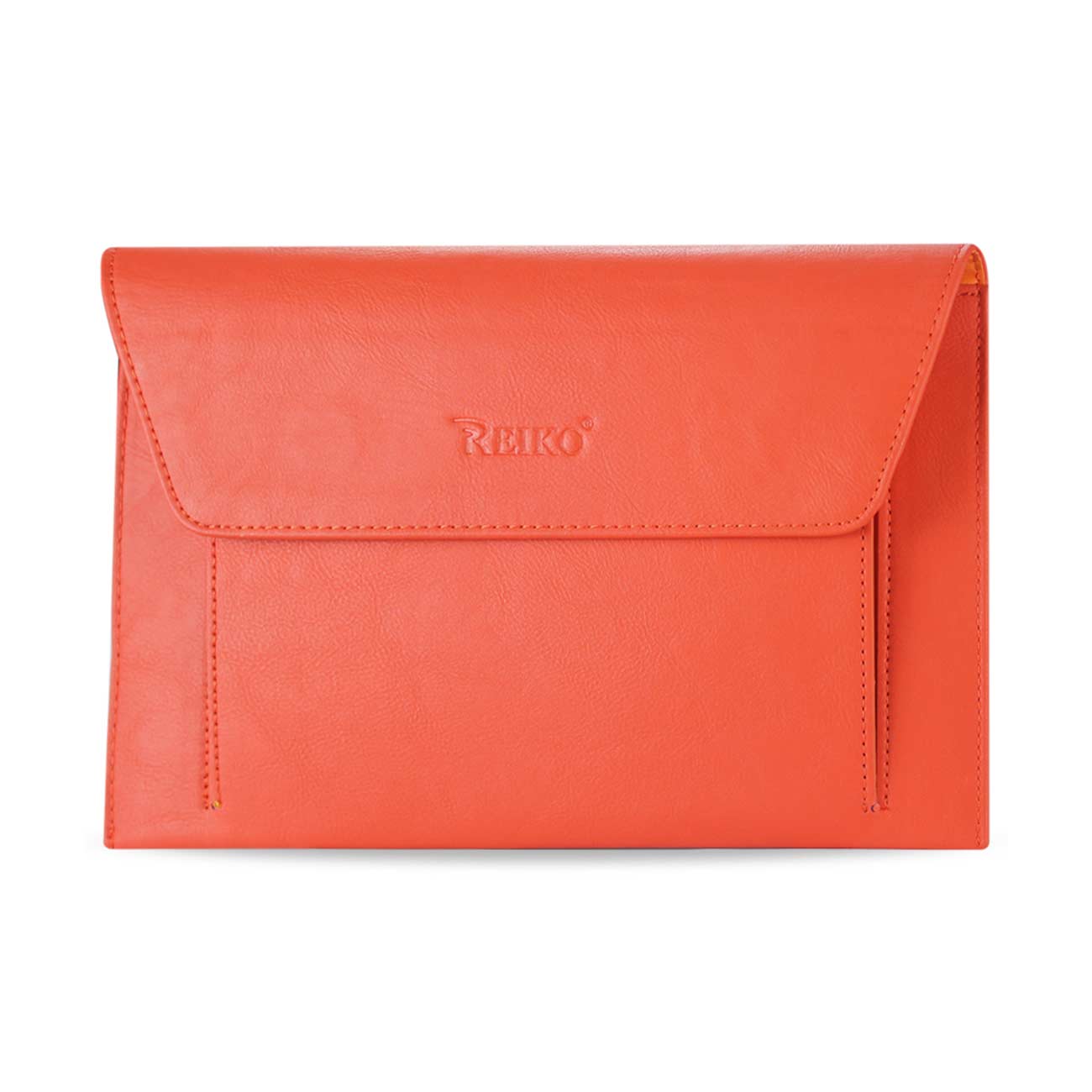 REIKO PREMIUM LEATHER CASE POUCH FOR 7INCHES IPADS AND TABLETS In ORANGE