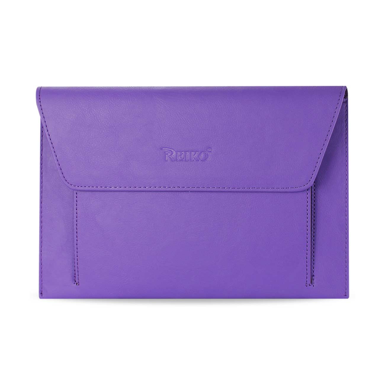 REIKO PREMIUM LEATHER CASE POUCH FOR 7INCHES IPADS AND TABLETS In PURPLE
