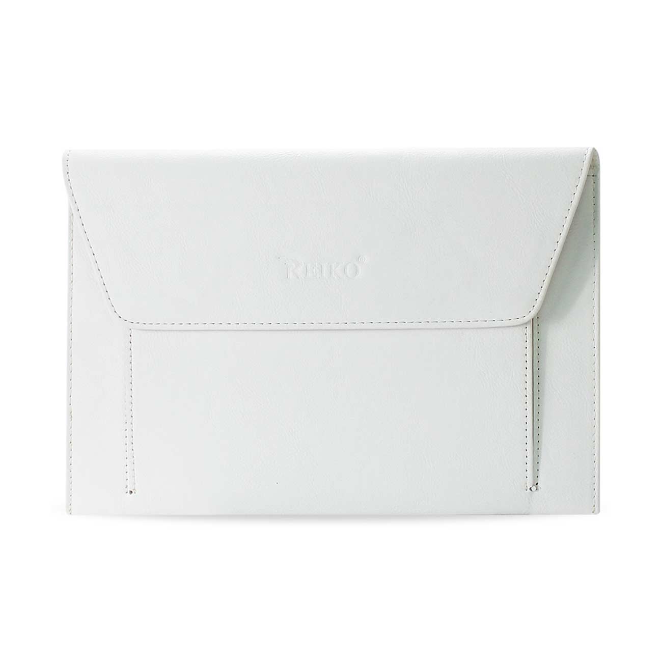 REIKO PREMIUM LEATHER CASE POUCH FOR 7INCHES IPADS AND TABLETS In WHITE