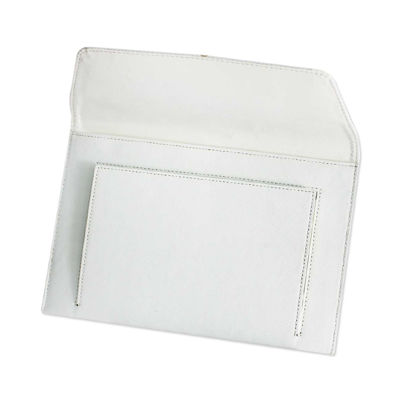 REIKO PREMIUM LEATHER CASE POUCH FOR 7INCHES IPADS AND TABLETS In WHITE