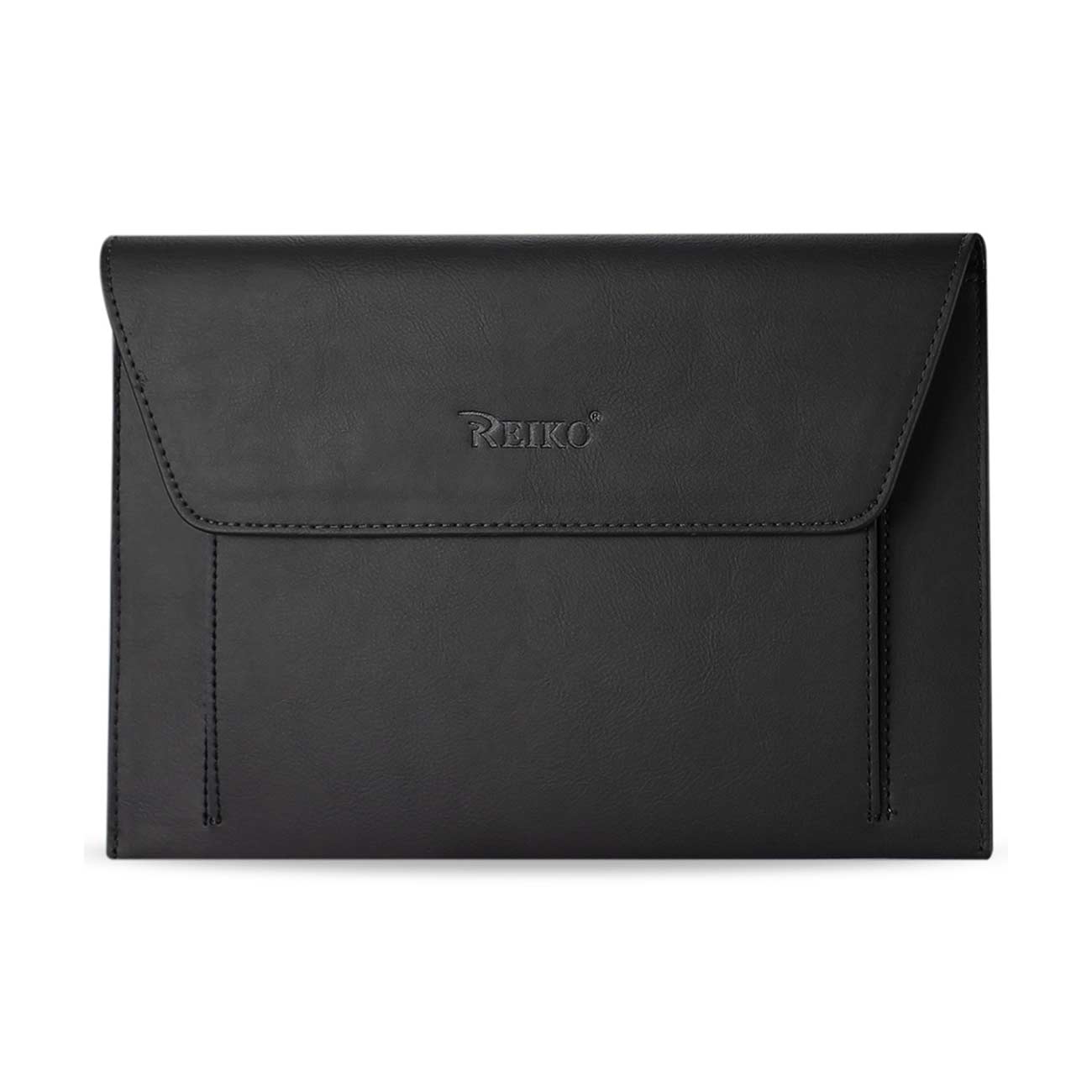 REIKO PREMIUM LEATHER CASE POUCH FOR 8.2INCHES IPADS AND TABLETS In BLACK